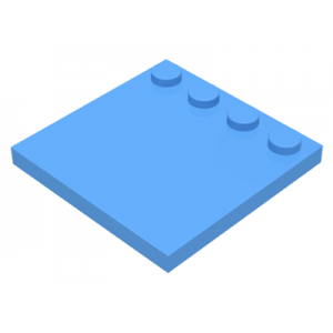 tegel 4x4 met noppen aan 1 kant medium blue